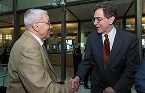Ted Taylor with President Eisgruber